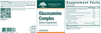 Photo of the Genestra Brands Glucosamine Complex label