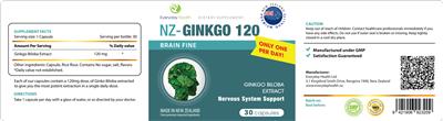 Photo of the Everyday Health NZ-Ginkgo 120 label