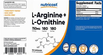 L-Arginine + L-Ornithine 750 mg