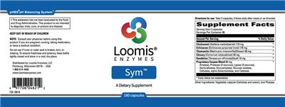 Photo of the Loomis Enzymes Sym label