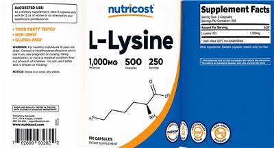 L-Lysine 1,000 mg