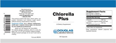 Photo of the Douglas Laboratories Chlorella Plus label