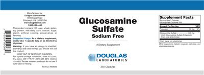Photo of the Douglas Laboratories Glucosamine Sulfate Sodium Free label