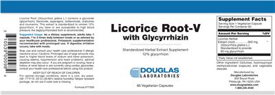 Photo of the Douglas Laboratories Licorice Root-V with Glycyrrhizin label