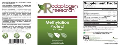 Photo of the Adaptogen Research Methylation Protect label