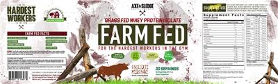 Photo of the Axe & Sledge Supplements Farm Fed Chocolate Milkshake label