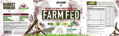 Photo of the Axe & Sledge Supplements Farm Fed Vanilla Milkshake label
