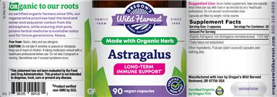 Photo of the Oregon's Wild Harvest Astragalus label