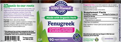 Photo of the Oregon's Wild Harvest Fenugreek label