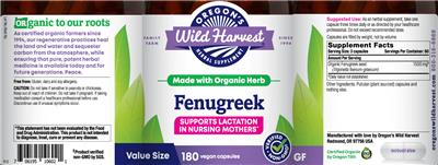 Photo of the Oregon's Wild Harvest Fenugreek label