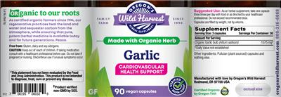 Photo of the Oregon's Wild Harvest Garlic label