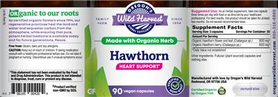 Photo of the Oregon's Wild Harvest Hawthorn label