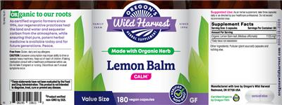Photo of the Oregon's Wild Harvest Lemon Balm label