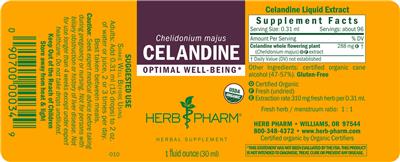 Photo of the Herb Pharm Celandine label
