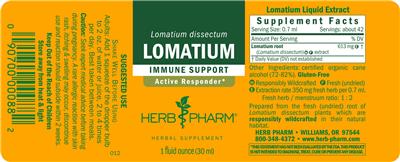 Photo of the Herb Pharm Lomatium label