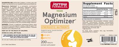 Magnesium Optimizer のラベル画像（NIH DSLD）