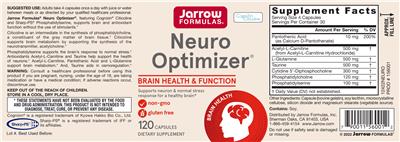 Product label for Neuro Optimizer