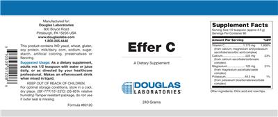 Photo of the Douglas Laboratories Effer C label