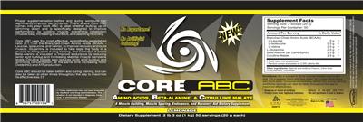 Photo of the Core Nutritionals Core ABC Lemonade label