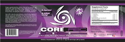 Photo of the Core Nutritionals Core ABC White Grape label