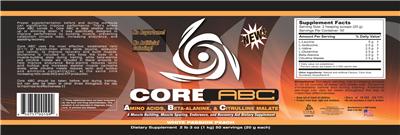 Photo of the Core Nutritionals Core ABC White Passion Peach label