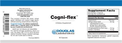 Photo of the Douglas Laboratories Cogni-Flex label