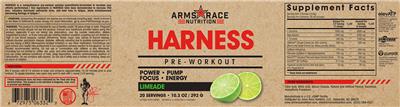 Photo of the Arms Race Nutrition Harness Limeade label