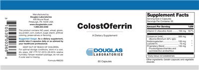 Product label for ColostOferrin