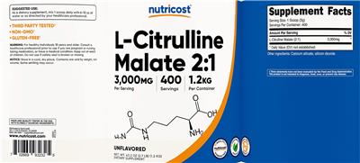 L-Citrulline Malate 2:1 3,000 mg Unflavored