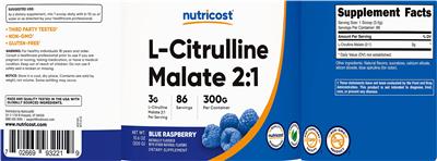 L-Citrulline Malate 2:1 3 g Blue Raspberry