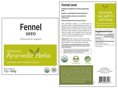 Photo of the Banyan Botanicals Fennel Seed label