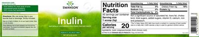 Photo of the Swanson Inulin label