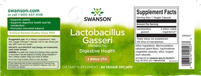 Photo of the Swanson Lactobacillus gasseri 3 Billion CFU label