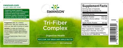 Photo of the Swanson Tri-Fiber Complex label