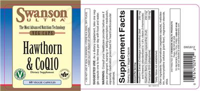 Photo of the Swanson Ultra Hawthorn & CoQ10 label