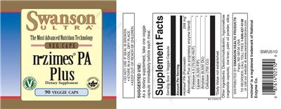 Photo of the Swanson Ultra n-zimes PA Plus label