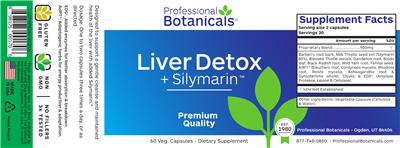 Photo of the Professional Botanicals Liver Detox + Silymarin label