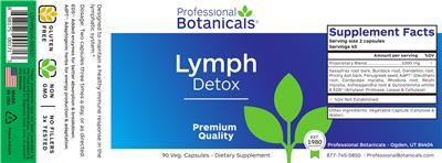 Photo of the Professional Botanicals Lymph Detox label