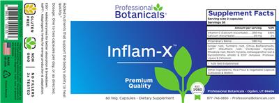 Photo of the Professional Botanicals Inflam-X label