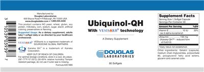 Photo of the Douglas Laboratories Ubiquinol-QH With Vesisorb Technology label