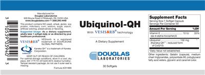 Photo of the Douglas Laboratories Ubiquinol-QH With Vesisorb Technology label