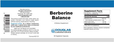 Photo of the Douglas Laboratories Berberine Balance label
