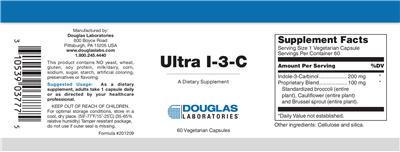 Photo of the Douglas Laboratories Ultra I-3-C label