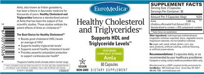 Photo of the EuroMedica Healthy Cholesterol and Triglycerides label