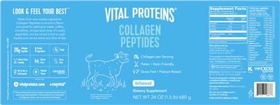 Photo of the Vital Proteins Collagen Peptides Unflavored label