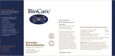 Label of Everyday BioAcidophilus