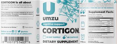 Photo of the UMZU Cortigon label