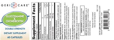 Photo of the Geri-Care Glucosamine & Chondroitin label