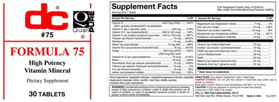 Formula 75 High Potency Vitamin Mineral
