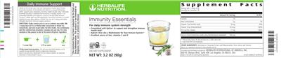 Photo of the Herbalife Nutrition Immunity Essentials label